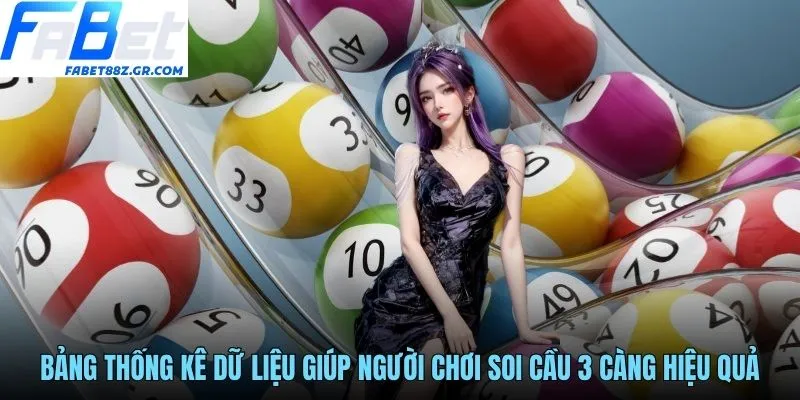 Bảng thống kê dữ liệu giúp người chơi soi cầu 3 càng hiệu quả