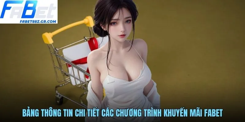 Bảng thông tin chi tiết các chương trình khuyến mãi FABET
