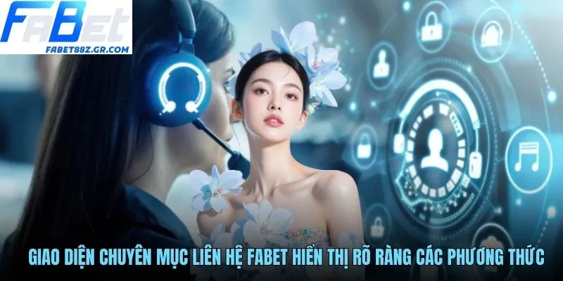 Giao diện chuyên mục liên hệ FABET hiển thị rõ ràng các phương thức