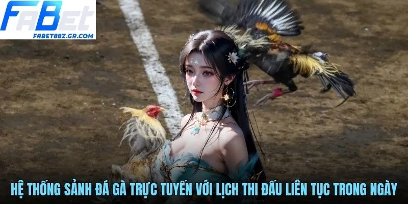 Hệ thống sảnh đá gà trực tuyến với lịch thi đấu liên tục trong ngày