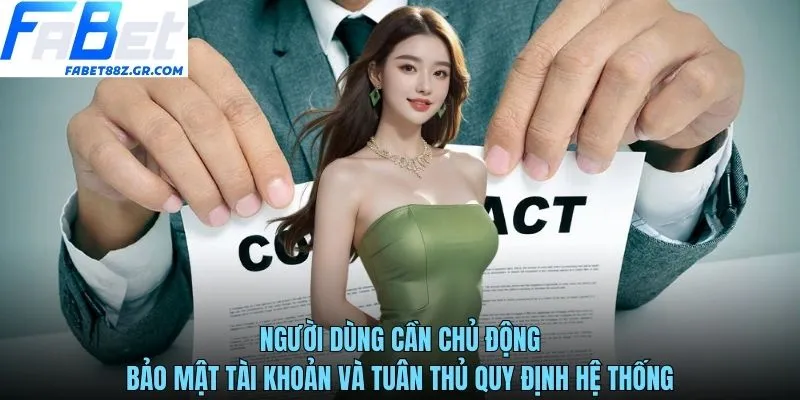 Người dùng cần chủ động bảo mật tài khoản và tuân thủ quy định hệ thống