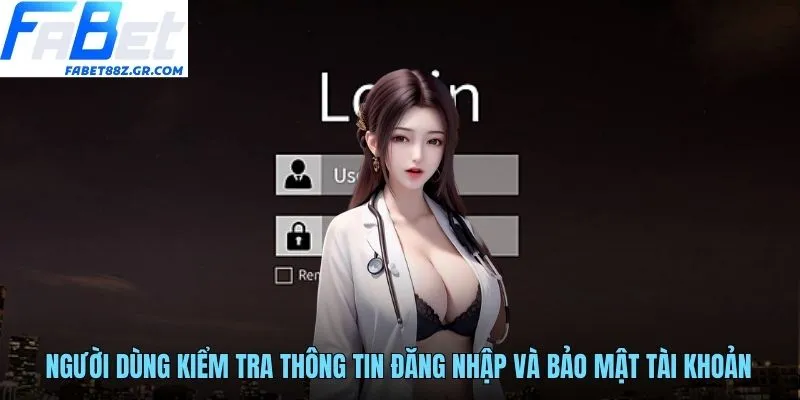 Người dùng kiểm tra thông tin đăng nhập và bảo mật tài khoản